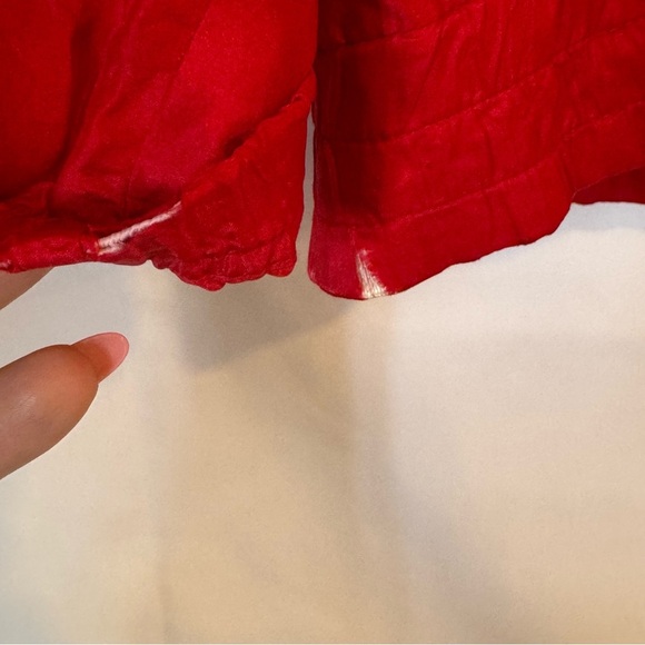Vintage Mureli Red Silk Ladies Windbreaker w/Stars - Ladies Small but Fits Med - Picture 8 of 8